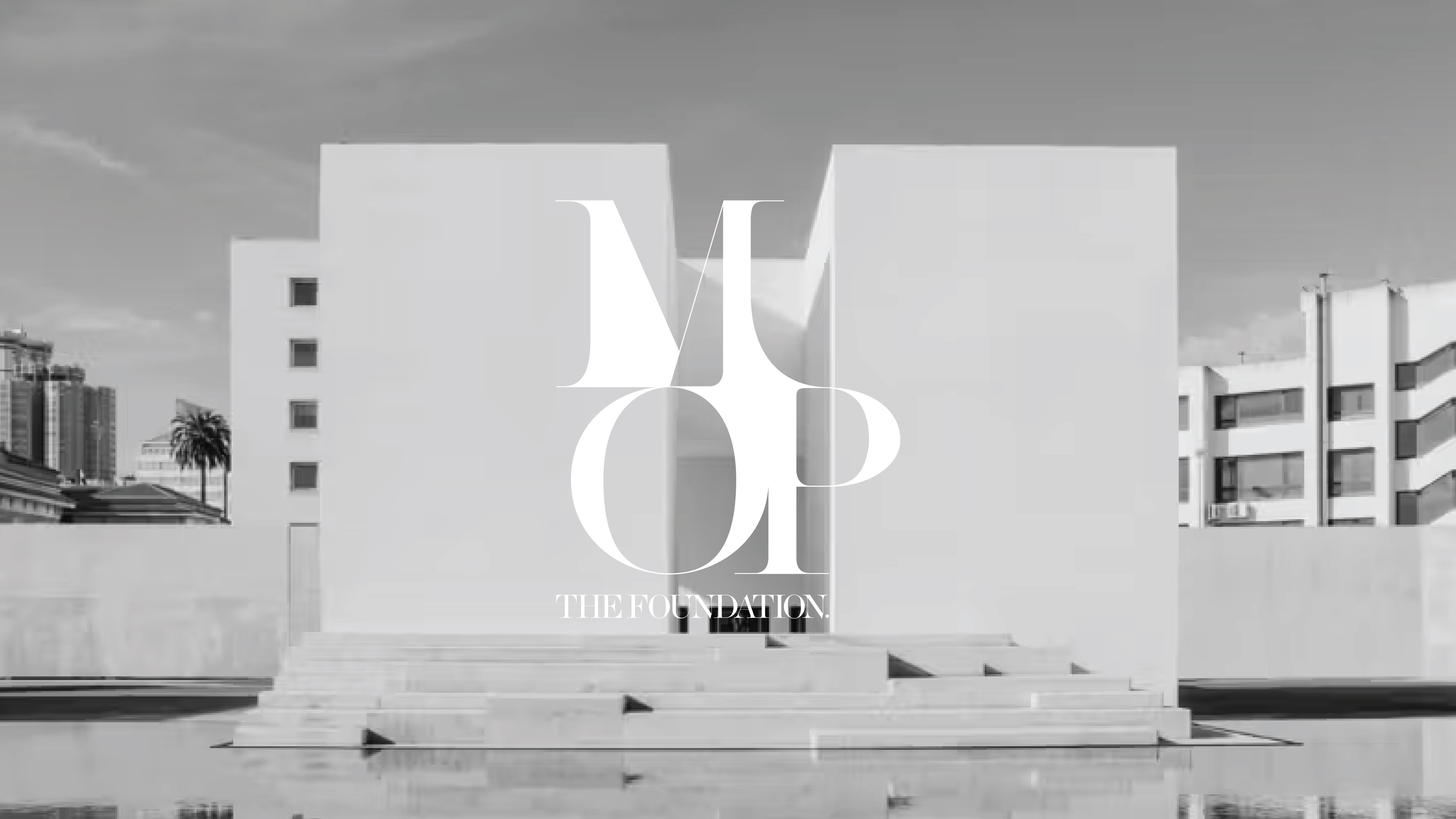 Website for MOP Foundation that presents photography and fashion exhibitions